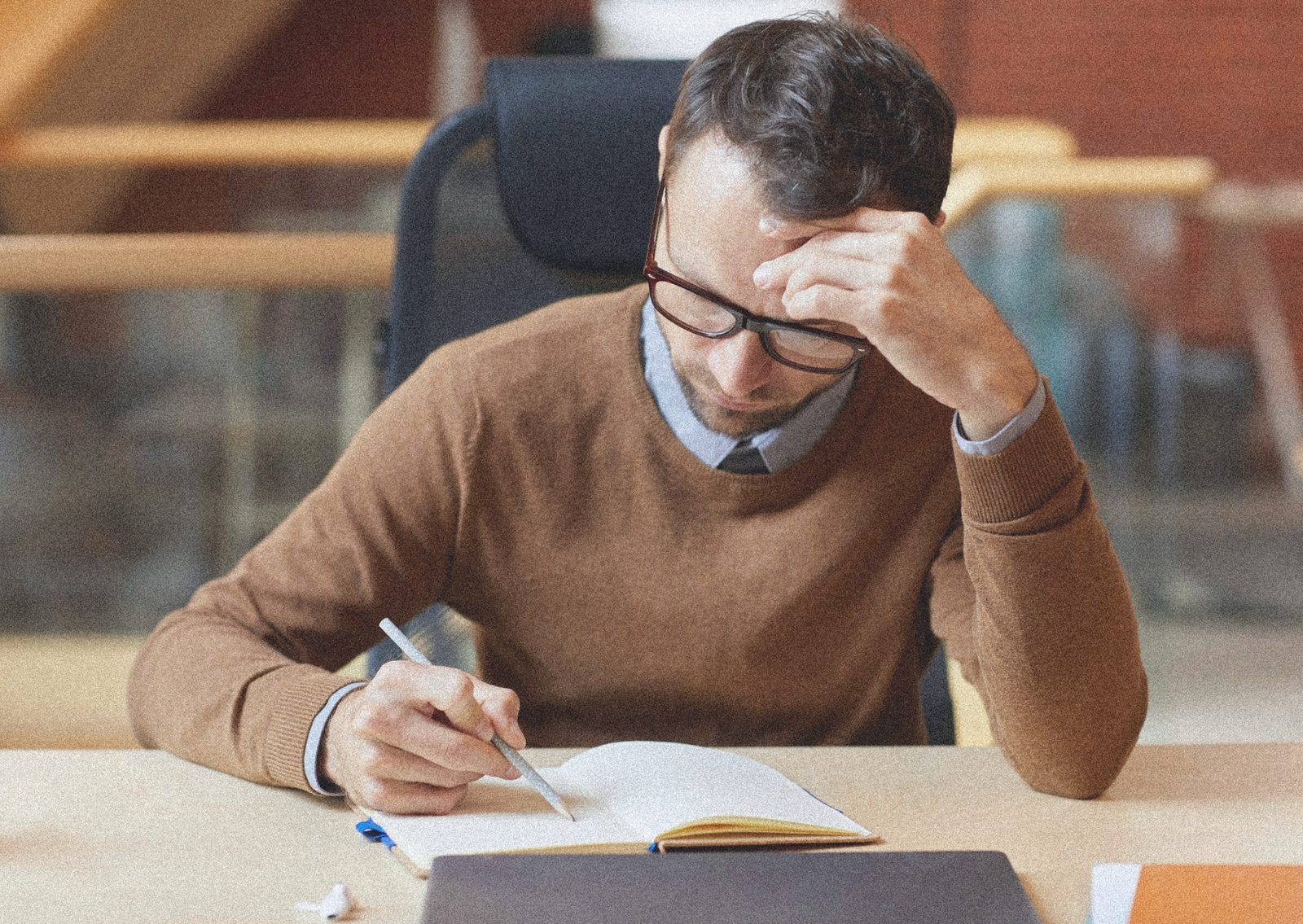 Reviewing paperwork together